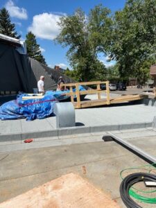 New roof finished in the NE alcove.