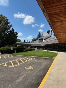 Finished shingles on mansard roof complete with flashing