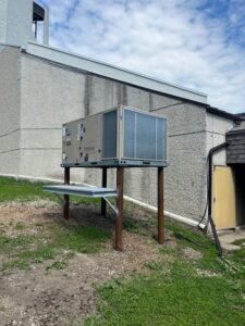 New 12.5 ton HVAC - will have a security fence