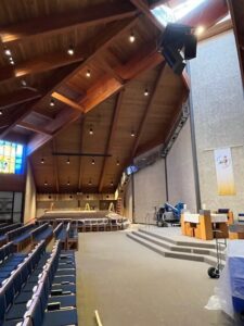 Ductwork progress south area of sanctuary